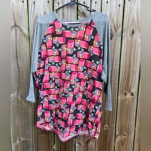 LuLaRoe Donald Duck Top